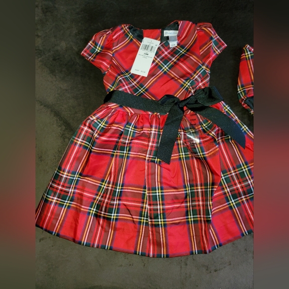 Red Plaid Dress with Bloomers - Picture 3 of 4